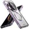 Detachable Case For Huawei Mate 60 70 Pro Translucent Frosted Magsafe Removable Backboard Metal Bumper Grip Cover
