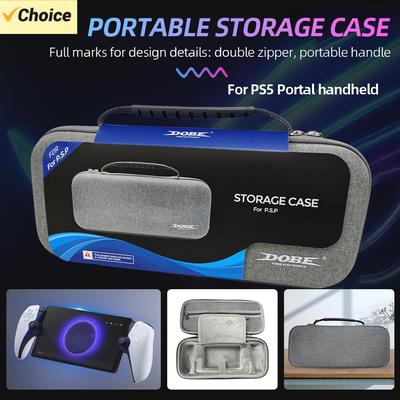 EVA Travel Carrying Case Shockproof Portable Storage Bag Anti-Scratch with Mesh Pocket for PS5 Portal Hard Shell Protective Bag