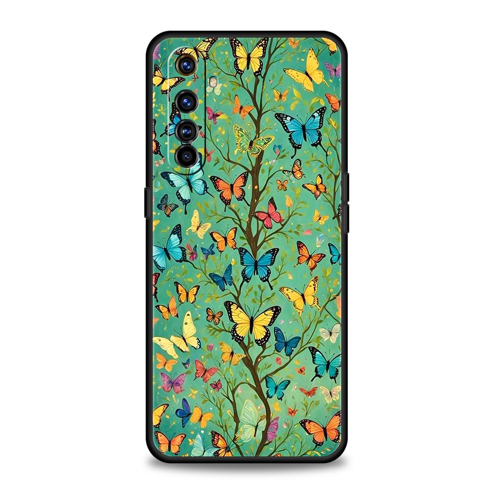 

Phone Case For Oppo A17 A31 A54 A57 A78 A79 A80 A98 Find X5 X6 Reno 7 8 10 11 12 13 F Pro 5G Soft TPU Cover Butterfly Design Bag Oppo A57