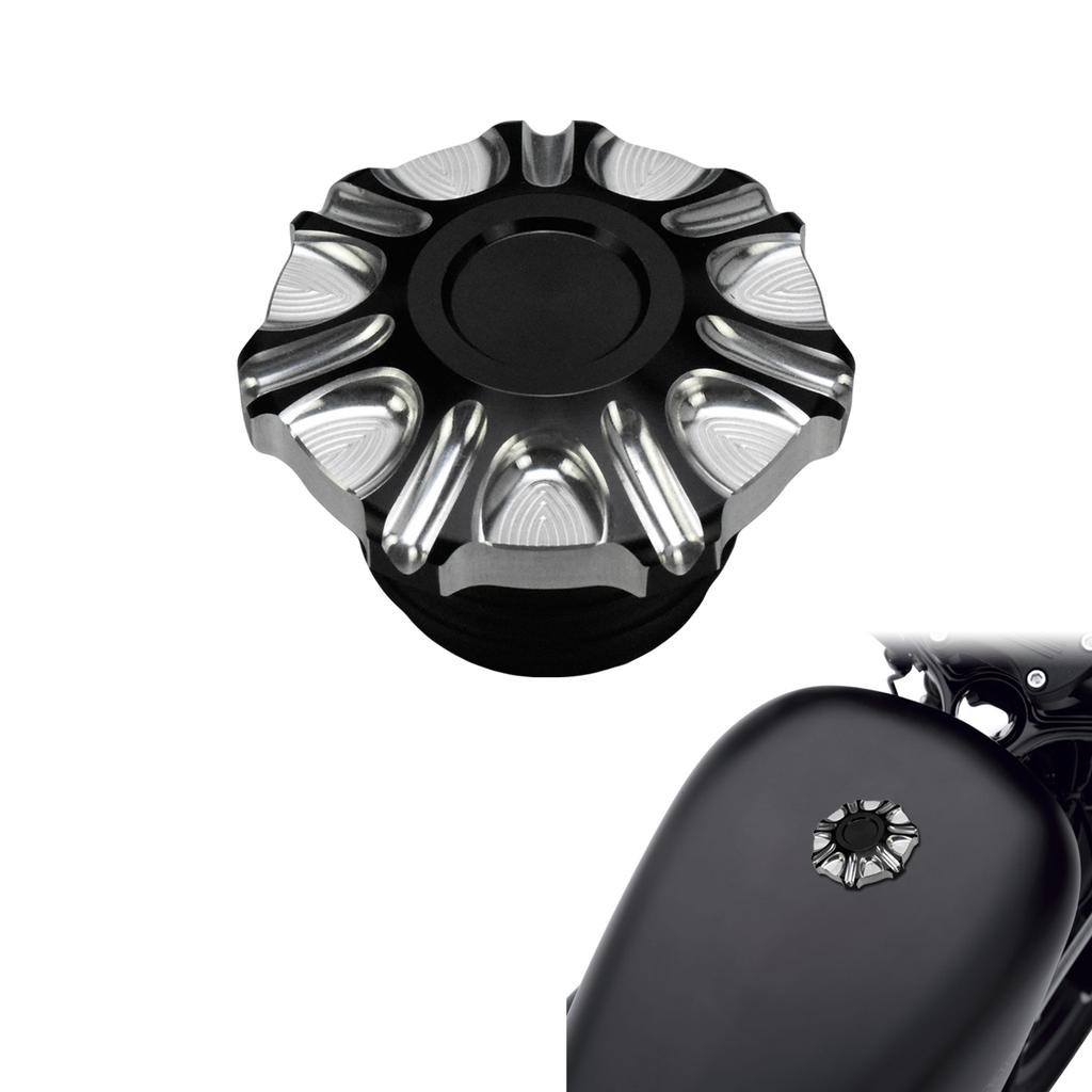 Motorcycle Oil Tank Cover Metal Fuel Tank Right-hand Thread Gas Cap For Harley Softail Fat Boy Sportster XL 883 1200 Dyna FLHR