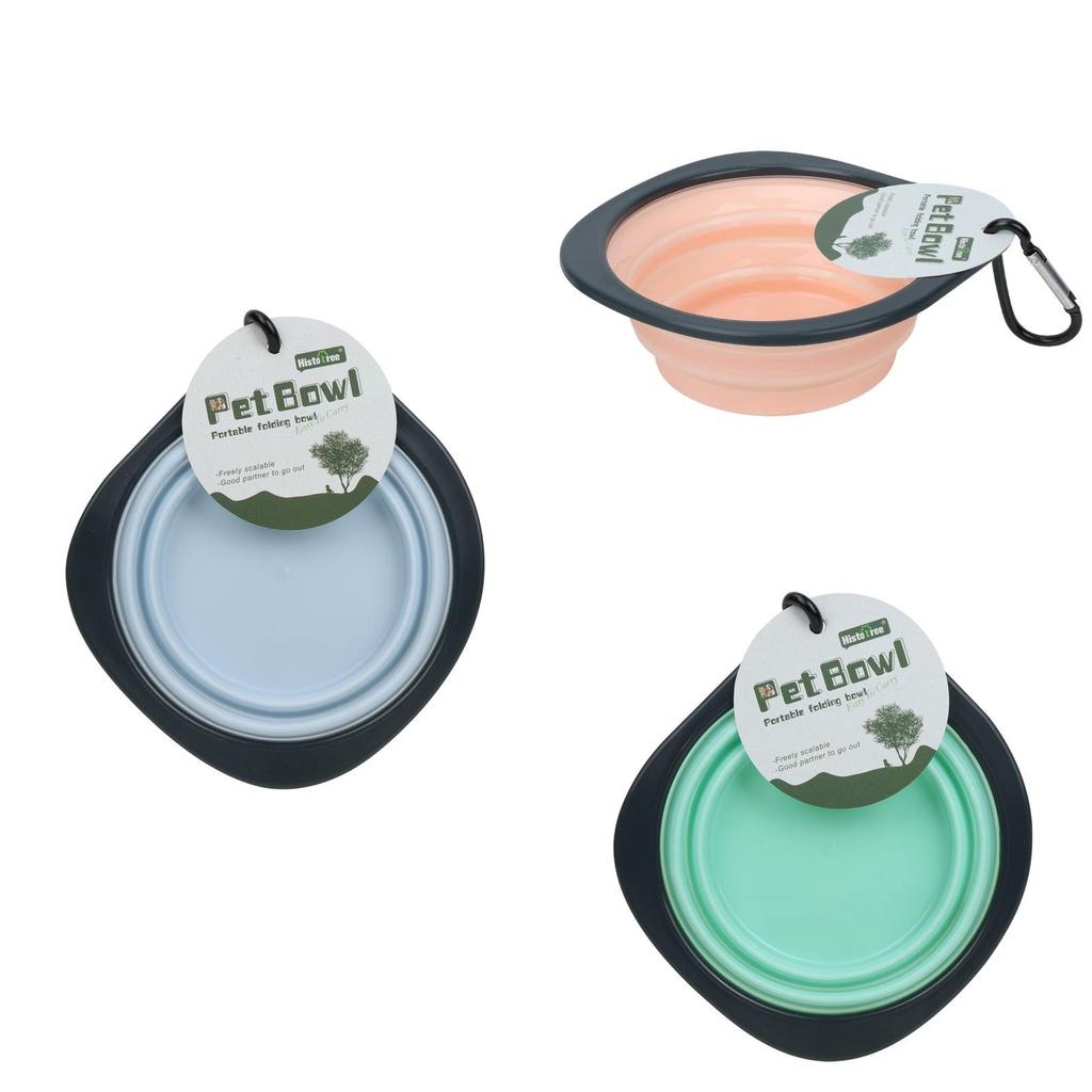 Collapsible Dog Bowl Perfect For Outdoor Feeding And Hydration Blue/green/pink Options Available