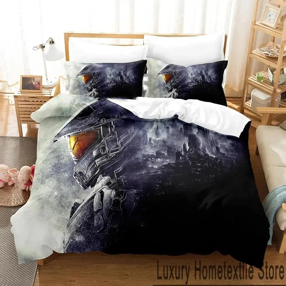 Spiel Halo 5 Guardians Bettwäscheset Jungen Mädchen Twin Queen King Size Bettbezug Kissenbezug Bett Jungen Erwachsene Heimtextilien