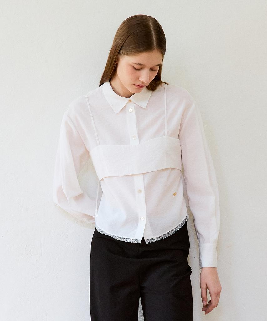 Leumeme Sophie Bustier Shirt Ivory