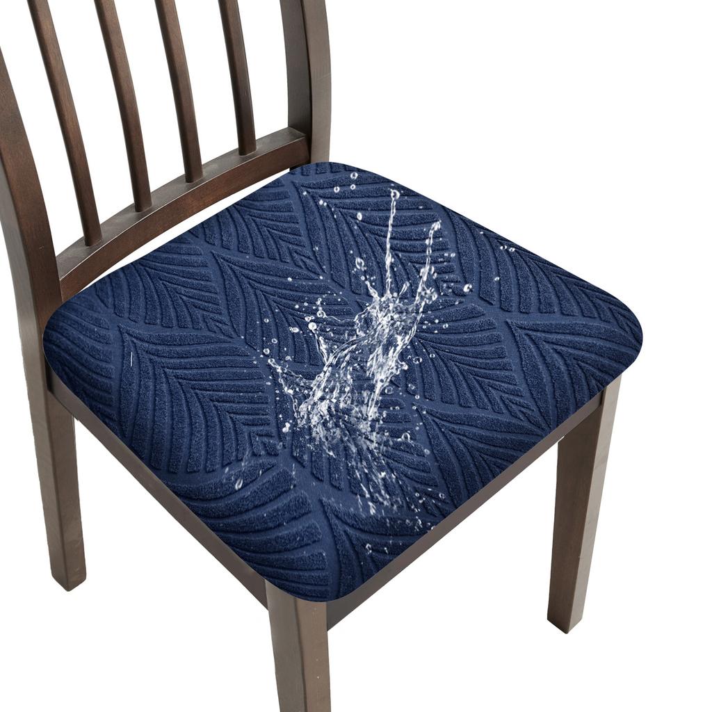 1-6Pcs Stretch Leaf Pattern Chair Seat Covers Splash Proof Removable Cushion Protectors