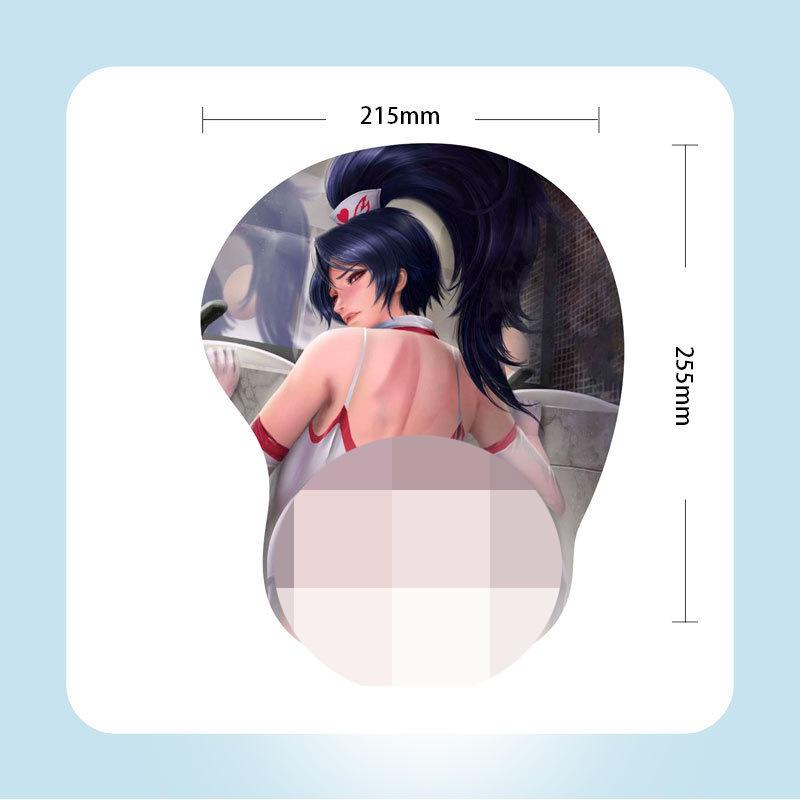 G05 Anime Beauty Poggiapolsi Mouse Pad in Silicone 3D - Confortevole, Morbido e Design Ispirato ai Cartoni Animati