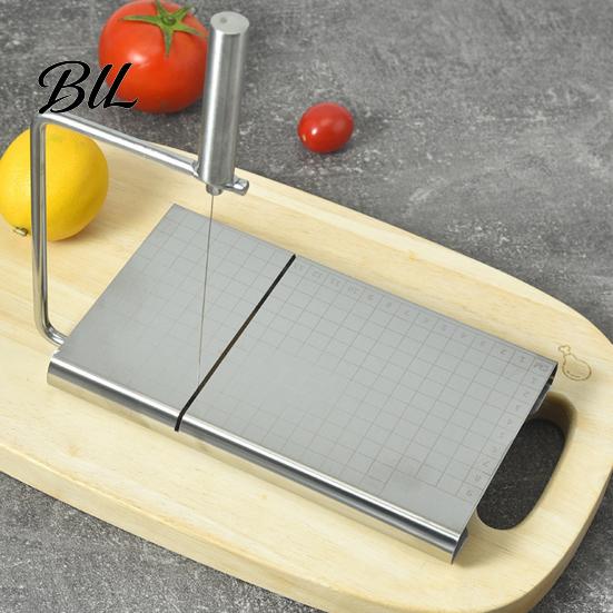 Butter Slicing Tool Cheese Slicer with Stainless Steel Cutting Board And Adjustable Wire Cutter Professional Multi-Purpose Kitchen Daily Cooking