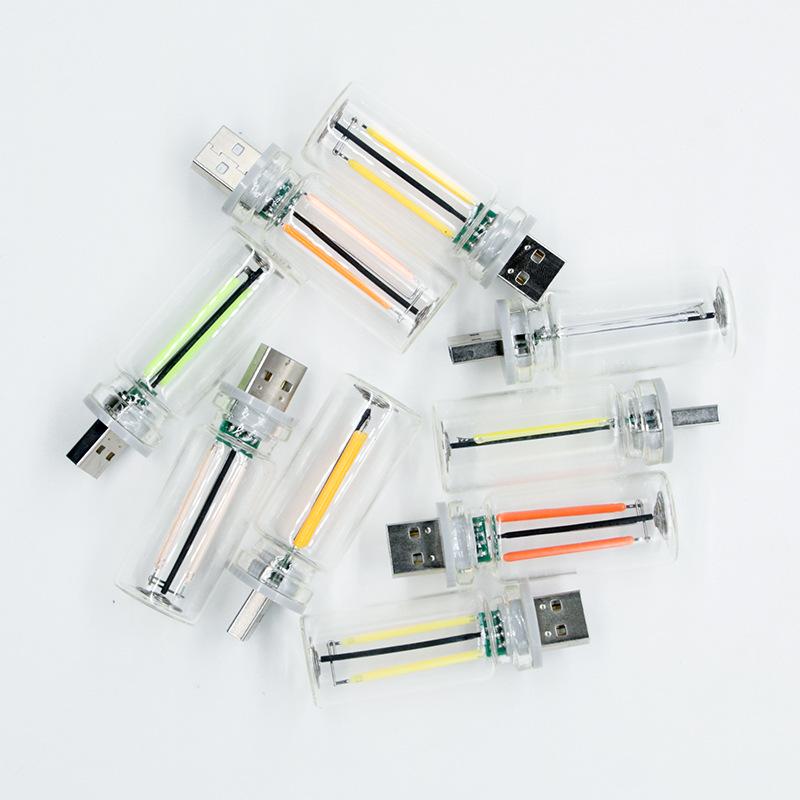 USB Touch LED Adjustable Glass Night Light for Bedroom Atmosphere