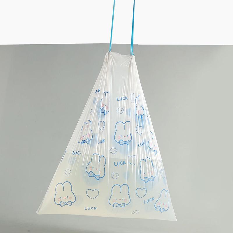 50 nebo 100 ks/role pytlů na odpadky, šňůrkové pytle, malé pytle na odpadky s kresleným králíkem, domácí kuchyňské pytle do koupelny