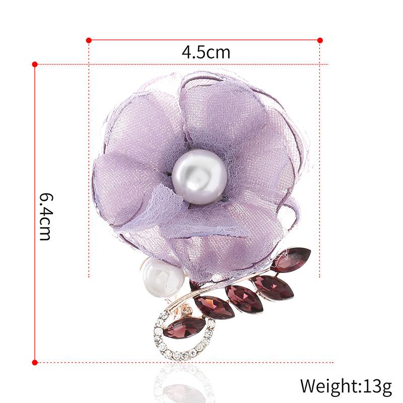 Brooch Women'S Fabric Flower Pin Great Temperament Beautiful Brooch Jacket Sweater Shawl Buckle Accessories