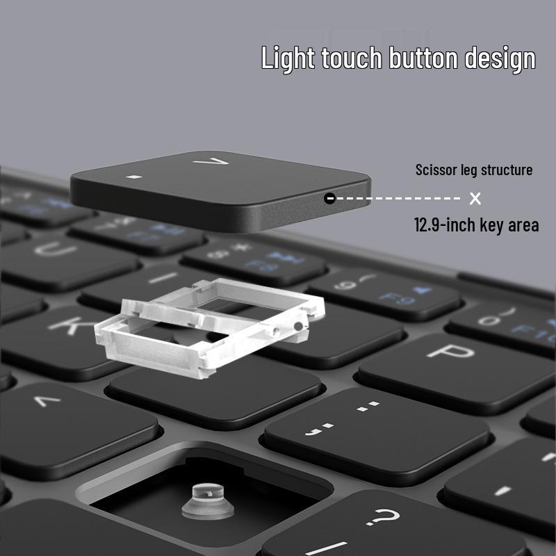 Ultra-Thin Bluetooth Keyboard: Silent, Portable, Compatible with Laptops, Tablets, and Phones