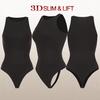 Kardashian Style Double-Layer High-Elastic Tummy-Control Bodysuit with Round Neck