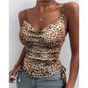 YYFS Women's Fashion Casual Summer Spring Leopard Print Sleeveless V-Neck Blouses & Shirts