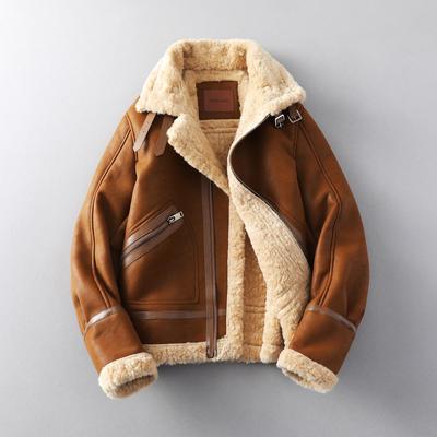 Herren Casual Übergröße Verdickte Reversjacke aus Kunstleder