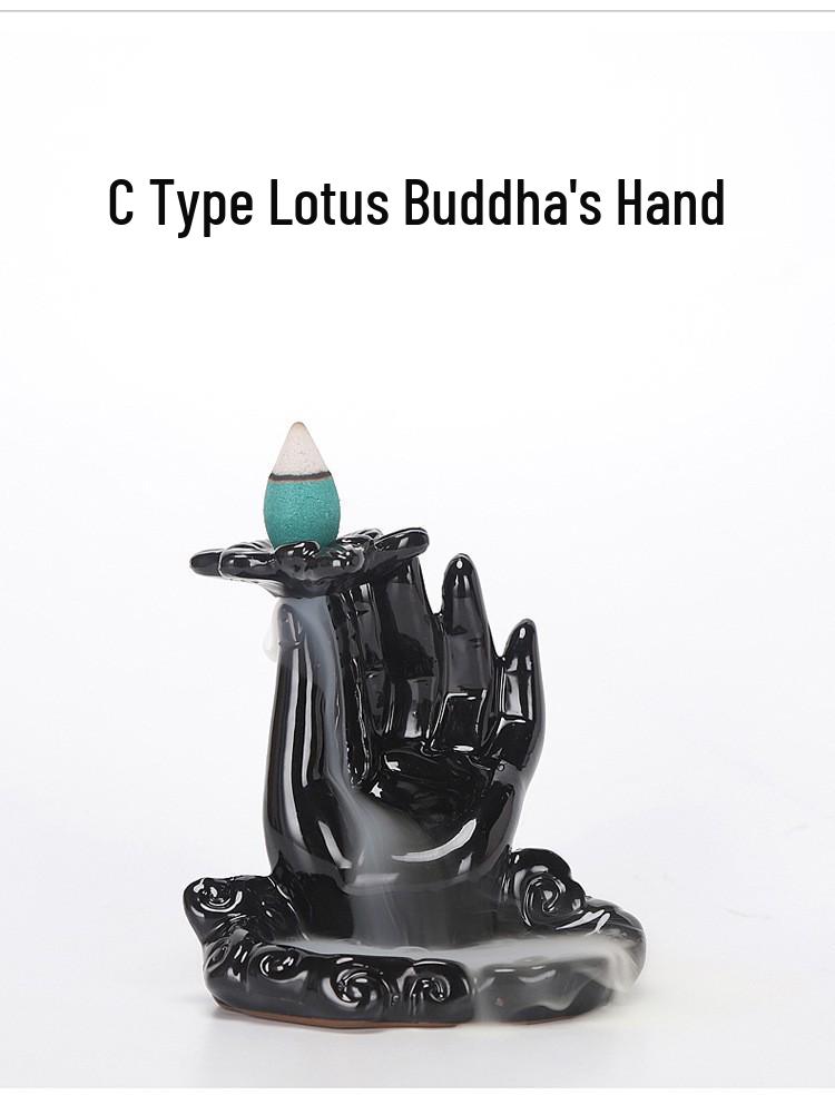 Multiple Styles Ceramic Backflow Incense Burner for Home, Office, Tea Room, with Backflow Incense Cones