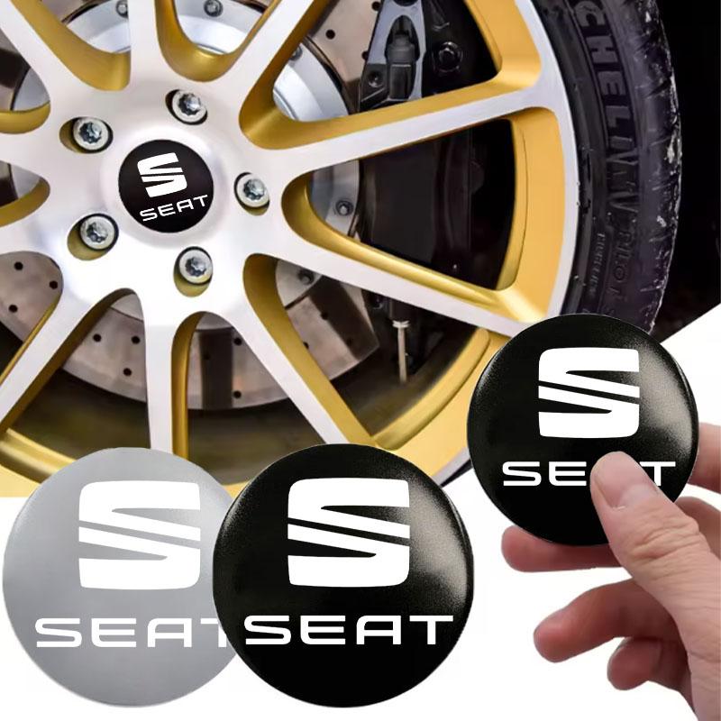 djbf10 56/60/65mm Car Wheel Center Hub Sticker Badge Sticker For Seat Leon Ibiza Alhambra Exeo Altea Arona Mii IBL Car Accessories