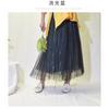 Slim Skirt Midi Length Women's Versatile High-waisted Puffy Pleated Skirt