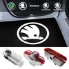 2026 Heiß 2 Stück/Set Auto Tür Willkommens Schattenlicht LED Projektor Geister Logo Lampen Für skoda Superb SUPERB Superb Octavia Fabia Raum