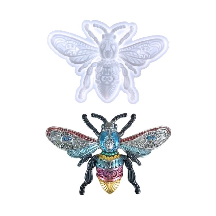 

Semi-stereoscopic Large Bees Silicone Mold for DIY Keychain Epoxy Resin Jewelry 1 чистый