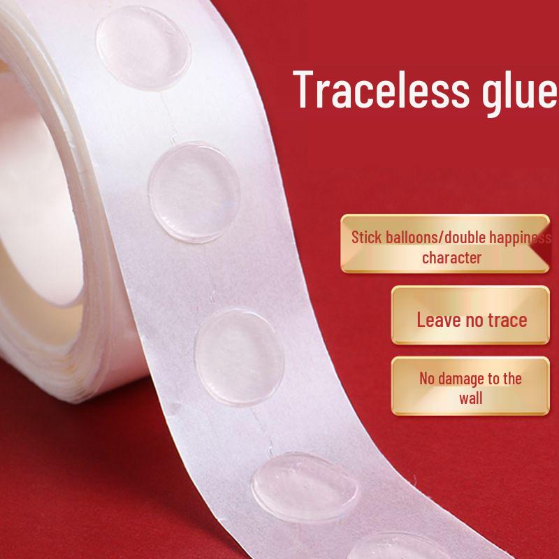 Traceless Balloon Glue Dots for Weddings & Parties - Seamless Wall Stickers for Decorations Traceless Glue Dots 100 pcs [1 Pack]