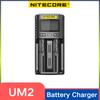 NITECORE UM2 USB Dual-Slot QC Charger Inteligentný obvod Global Insurance Li-ion AA 18650 20700 26500 26650 Nabíjačka