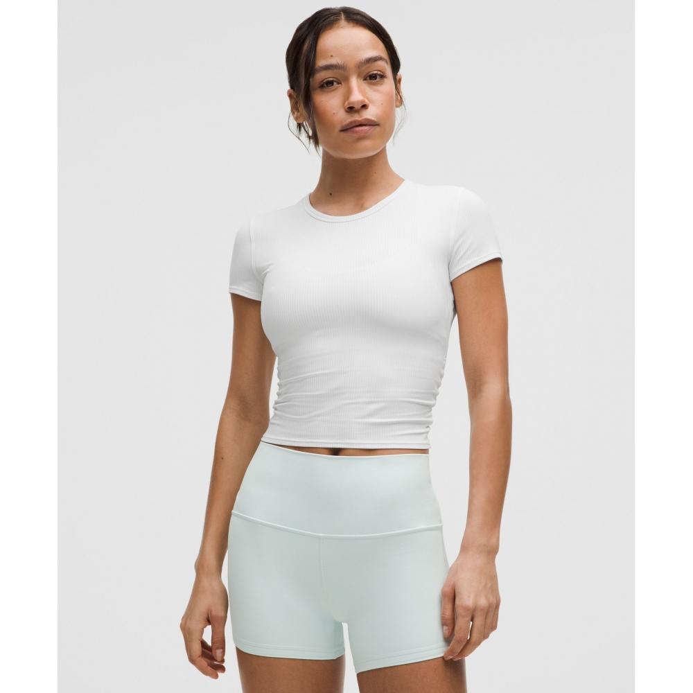

Lululemon Рубашка с короткими рукавами All It Takes Back Twist Ribbed белая 8