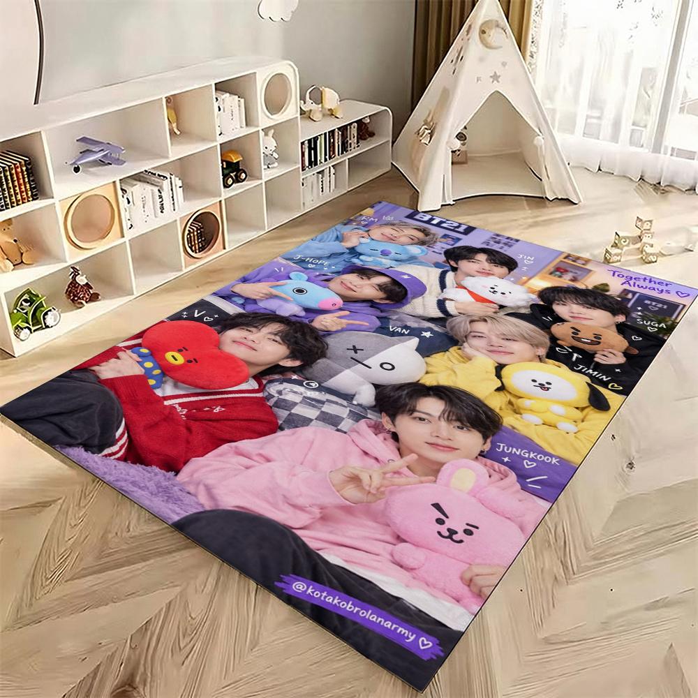 Seventeen Chibi Art Carpet Soft Rug Plush Rug Thick Rug Kitchen Floor Mat Hallway Runner Low Maintenance