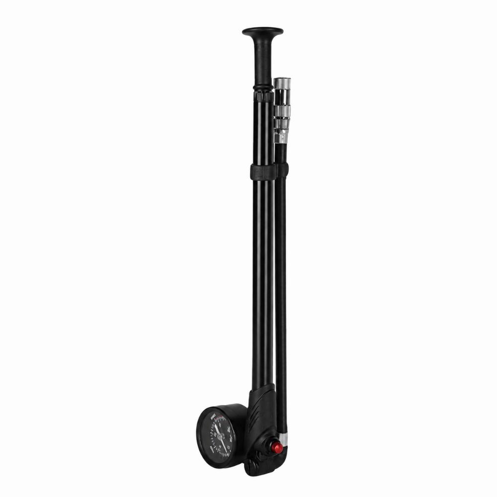 with Gauge Bike Suspension Pump Lightweight Bicycle Tire Pump Bicycle Pump for Bicycle Tire чёрный