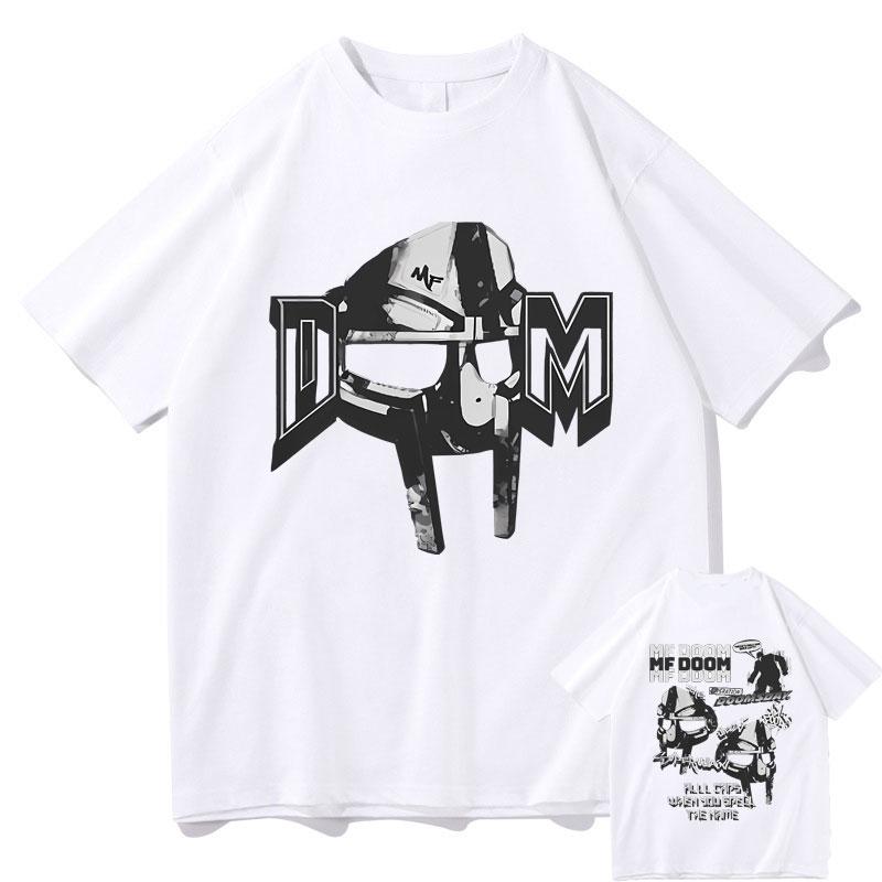 Rapper Mf Doom Doomsday Graphic Print Tshirt Men Women Hip Hop Casual Oversized Tops Tees Male Cotton Short Sleeve Mens T Shirt