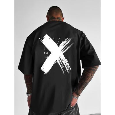 European Sizes Men'S Street-Style Graphic Print T-Shirt, Perfect for Casual Everyday Wear, Featuring a Loose Fit And Round Neck