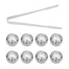 Stainless Steel Ice Spheres Chills Wine Whiskey Drink Chiller Stones Rocks with Tong