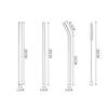 Peach&life Eco-Friendly, Beautiful Straws, Sustainable, Reusable, BPA-Free, Plastic-Free, Stylish Straw (Clear Glass)