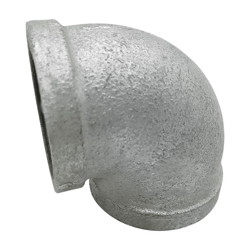 Galvanized Malleable Iron Lined Plastic 90° Elbow