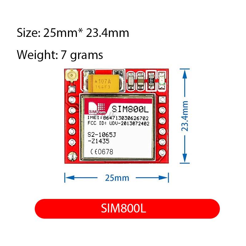 SIM800L GPRS GSM Module Micro SIM Card Core Quad-band TTL Serial Port Antenna PCB Wireless WIFI Board for Arduino Smart Phone