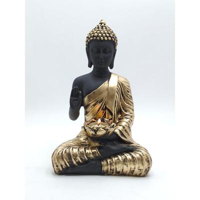 Polystone Ev Dekoru Dekorasyon Buda İdol Heykeli Ev dekoru için gösterişli parça 1 resim (Siyah bronz), Dini Yeni