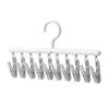 Socks    Multifunctional 360 Degree Rotating 10 Clips Socks Drying Rack for Dormitory Home Balcony