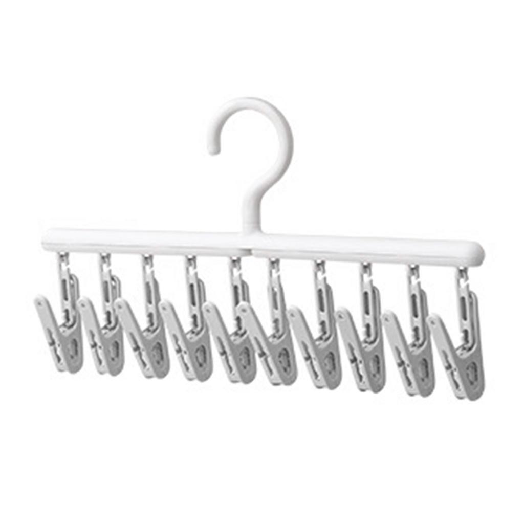 Socks    Multifunctional 360 Degree Rotating 10 Clips Socks Drying Rack for Dormitory Home Balcony