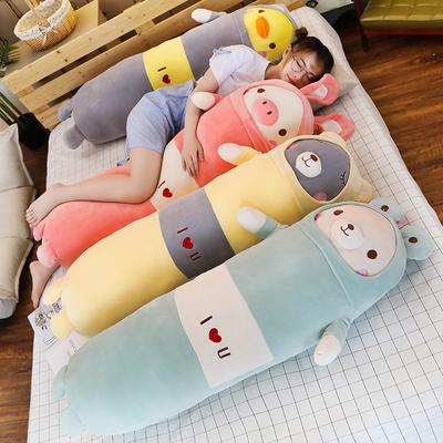 Animaux en Peluche Chat Cochon Chien Ours Canard Créatif Long Doux Créatif Je T'aime Oreiller Enfants Oreiller de Couchage Peluche Rembourrée Cadeau Amoureux