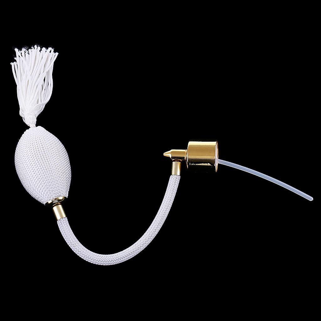 Vintage Perfume Bottle Tube with Spray Atomizer Bulb 18mm White