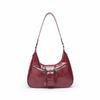 IELGY Ladies One-Shoulder Underarm Bag Retro Motorcycle Cross-Body Crescent Bag