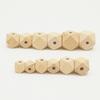 10Pcs Wooden Geometric Hexagon Beads DIY Unpainted Teether Necklace Accessory