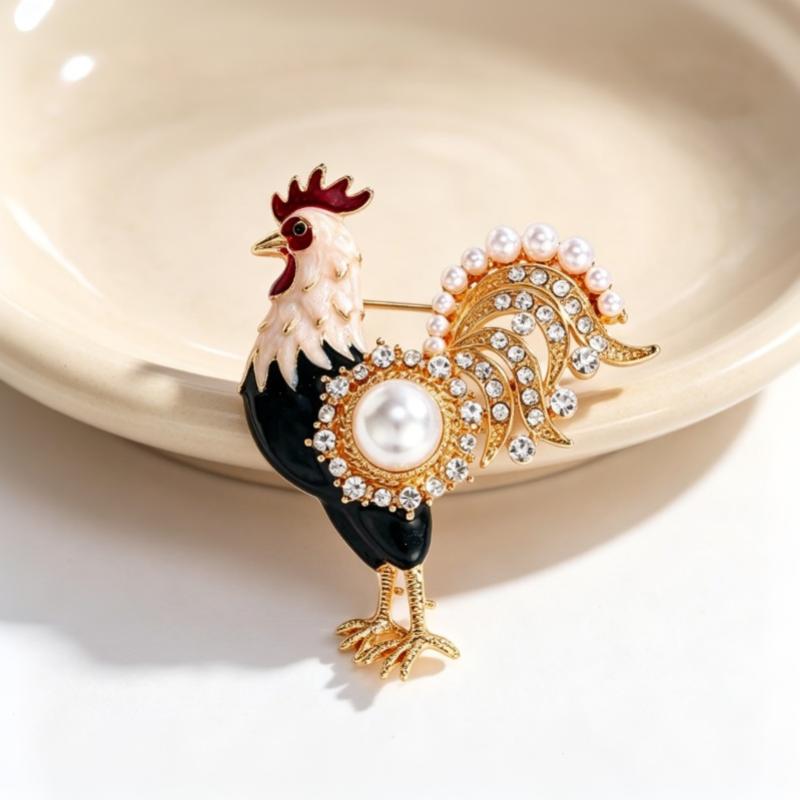 New Rooster Brooch, Personalized Unique Statement Brooch, Exquisite Fashionable Accessory For Men And Women, Stylish Gift
