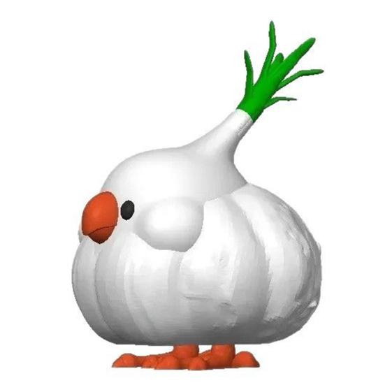 

Украшение в виде чесночных птиц, напечатанное на 3D-принтере из PLA-материала, мини-фигурка, красочное украшение для журнального столика, аксессуары для дома белый