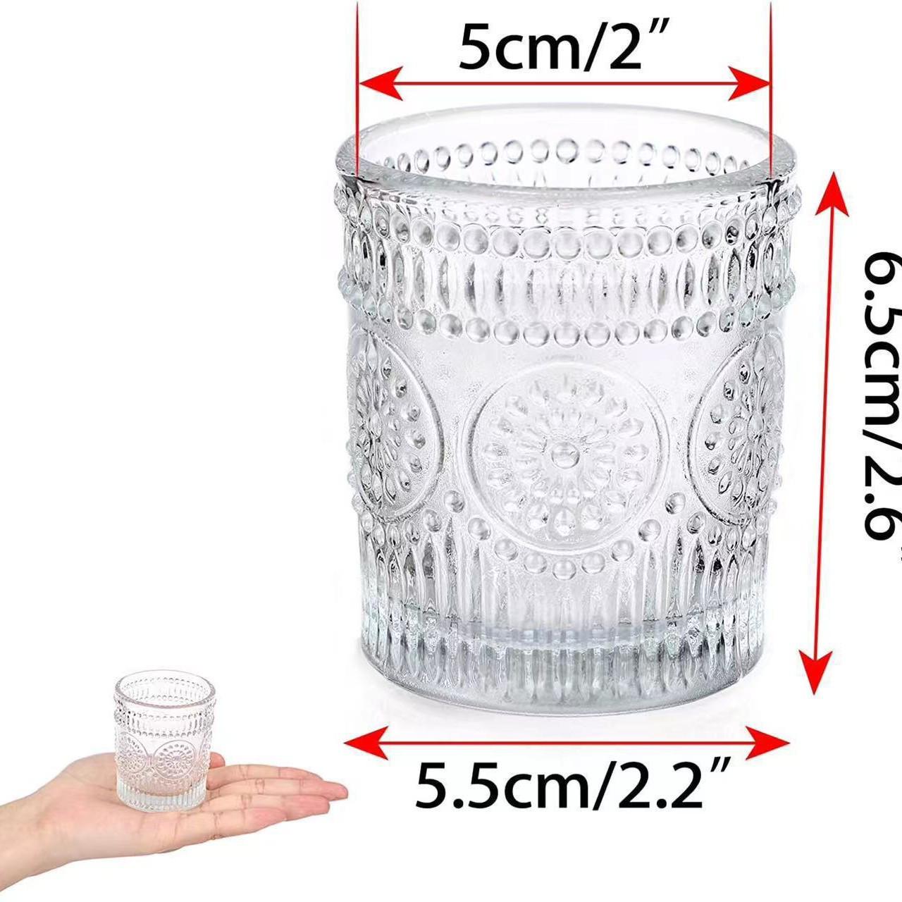 Nordic Floral Glass Candle Holder - Transparent Aromatherapy Decoration Cup