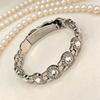 Ladies' magnetic bracelet with 4 magnets and round cut crystal, elegant jewelry accessory