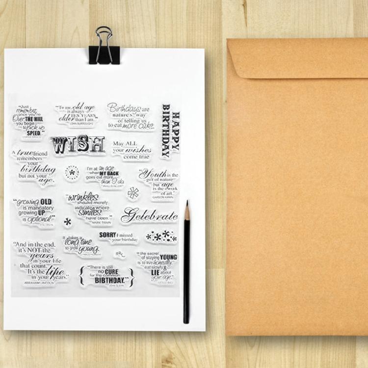 Wish Blessing Silicone Clear Seal Stamp Photo Album Decorative Paper Card DIY