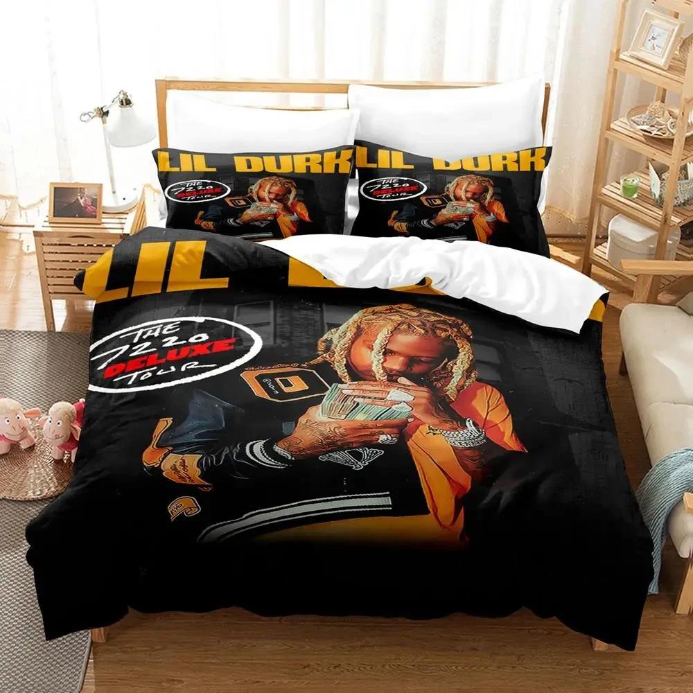 Lil Durk Boys Bed Cover Single Twin Full Queen King Size Aldult Anime Bedspread Duvet Cover Bed Set Quilt Cover Pillowcase