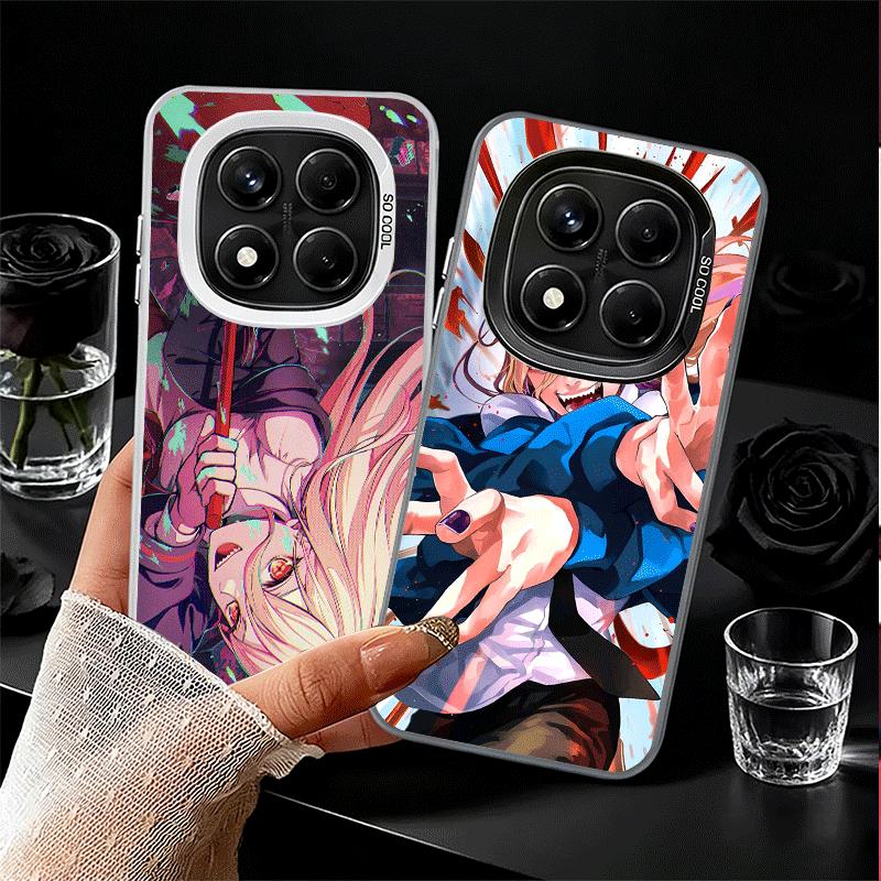 Anime Character Power CSM Soft Phone Case for Xiaomi Redmi Note 13 14 15 Pro Plus 12S 12 11S 11 11T 10S 10 Shockproof Cover Back