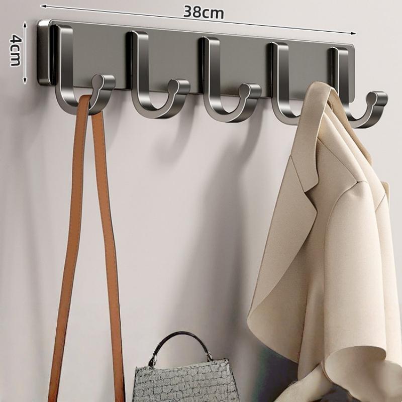 Modern Unique Aluminum Wall Mounted Coat Rack Hooks Eco-Friendly Detachable Design for Home and Hotel