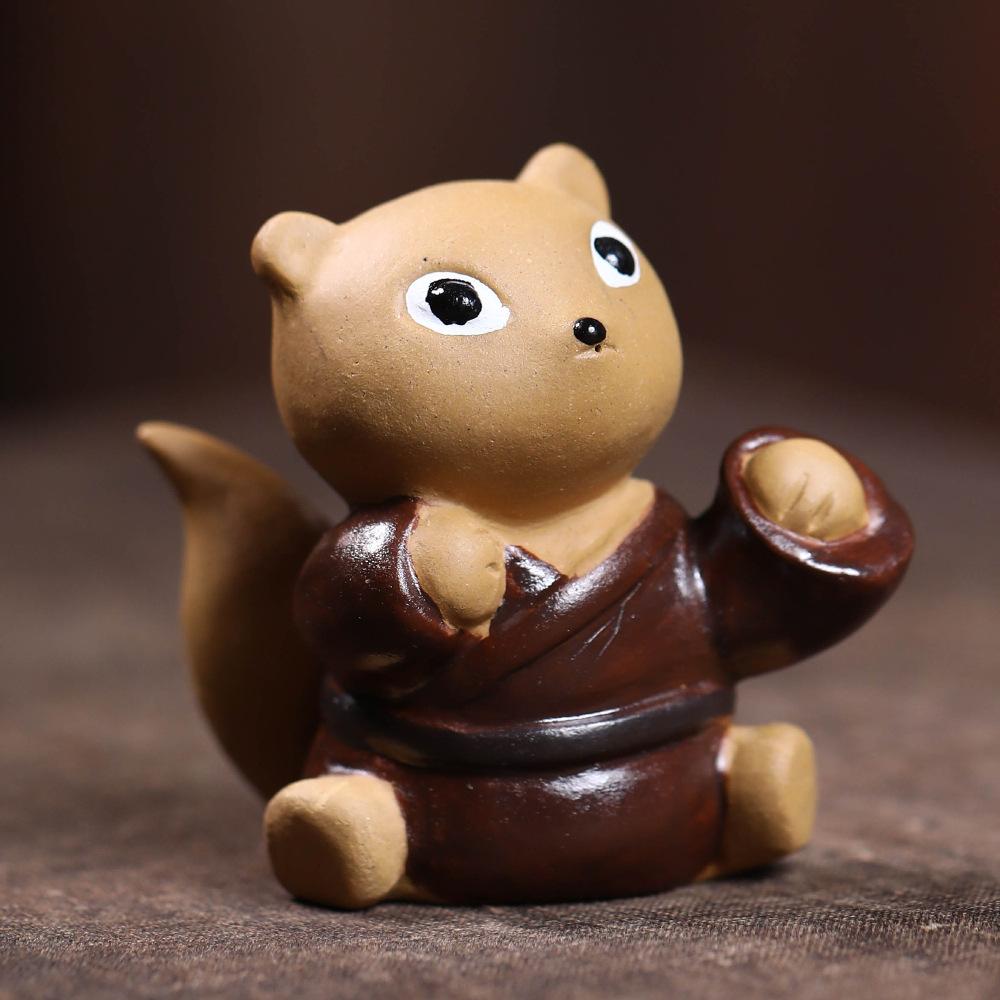 

Yixing Purple Clay Little Monsters Of Langlang Mountain Tea Pet Traditional Tea Sculpture Tea Figurine Play Toys Tea Statue Gift