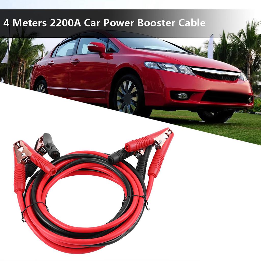 4 Meters 2200A Car Power Booster Cable Emergency Battery Jumper Wires